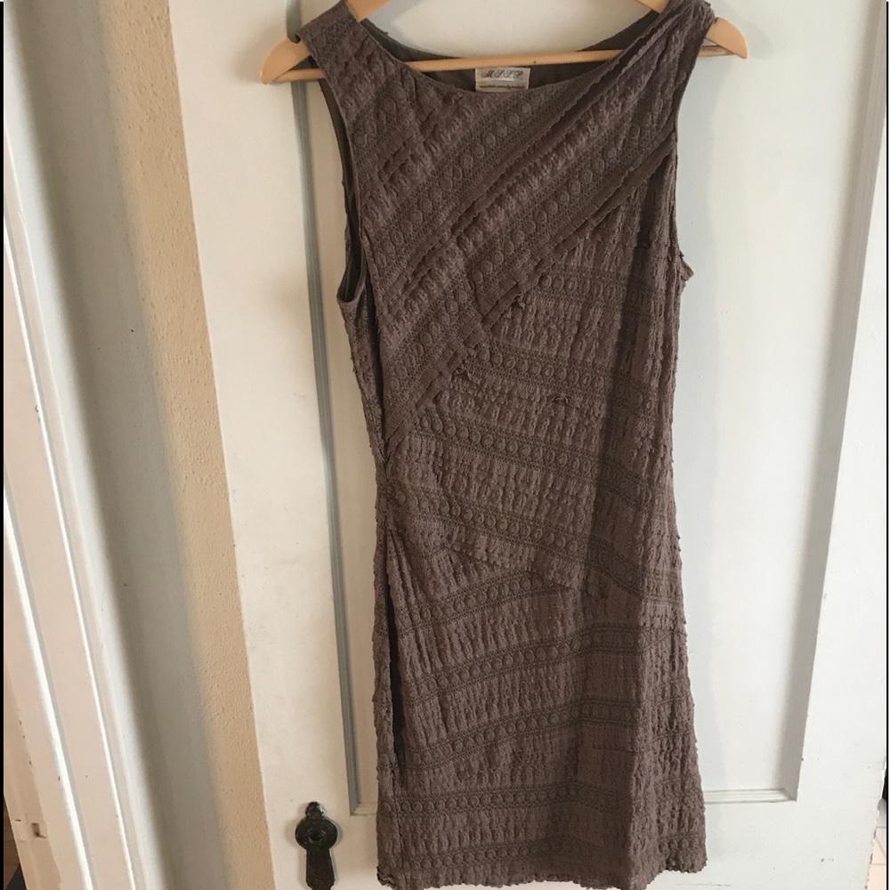 M.L.L.P Sleeveless Brown Spring Dress Size Large